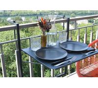 Louis Moulin Table pliable de balcon en acier époxy Soléa - 45 x 55 cm - 5501
