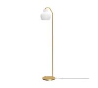 Louis Poulsen Lampadaire VL Ring Crown Laiton-verre opale