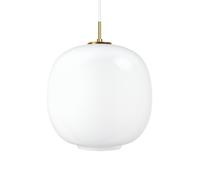 LOUIS POULSEN lampe à suspension VL45 RADIOHUS (Ø 25 cm - Verre opalin blanc brillant, laiton brossé)