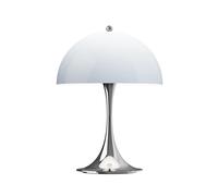 LOUIS POULSEN lampe de table PANTHELLA 250 PORTABLE V3 (Bleu gris / Chrome, diffuseur opalin - Acrylique)
