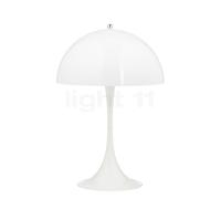 Louis Poulsen Panthella Lampe de table abat-jour opale blanc/pied blanc - 43,8 x ø32 cm