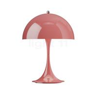 Louis Poulsen Panthella Portable Lampe rechargeable LED abat-jour corail/pied corail - 25 cm Ce luminaire comporte des modules à LED prémontés de classes énergétiques A A++, A+, A