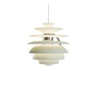 Louis Poulsen Lampe à suspension PH Snowball – Chrome/Aluminium – Vert poussiéreux – E27