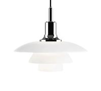 Louis Poulsen Suspension PH 3½-3 verre opale chrome