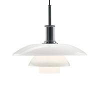 LOUIS POULSEN lampe à suspension PH 4 1/2 - 4 GLASS (Blanc brillant / Chromé brillant - verre / aluminium)