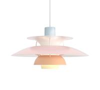 Louis Poulsen Suspension PH 5 Pastel bleu-rose-pêche Aluminium