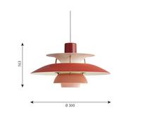 Louis Poulsen Suspension PH 5 mini - rouge
