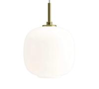 Louis Poulsen Suspension VL 45 Radiohus 175 Laiton, verre opalin blanc brillant