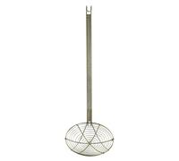 Louis Tellier - Araignée Tissée Inox Ø14 cm - Ustensile Professionnel pour Récupérer et Égoutter Aliments en Cuisson avec Crochet et Manche Continu