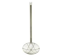 Louis Tellier - Araignée Tissée Inox Ø16 cm - Ustensile Professionnel pour Récupérer et Égoutter Aliments en Cuisson avec Crochet et Manche Continu