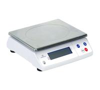 LOUIS TELLIER - Balance Électronique Professionnelle - IP53 - Alimentaire - Cuisine - Boulangerie - Charcuterie - Multifonction - Plateau Inox Amovible - 29,8 x 23,6 cm - 12 kg - Précision 1 g