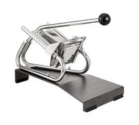 LOUIS TELLIER - Coupe-Frites Professionnel - Couteau 10 x 10 mm et Poussoir Inclus - Inox et Acier Chromé - Socle Époxy - Fabriqué en France - Aucune Fixation Nécessaire - 44 x 25 x 33,5 cm