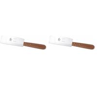 LOUIS TELLIER - Couteau à Raclette en acier inoxydable - Couteau spécial raclette métal et bois - 24,5 x 1,5 x 4,5 cm - Côté coupe et côté raclette - Fabriqué en France (Lot de 2)