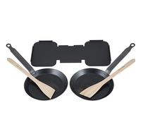 Louis Tellier - Kit Reblochonnade pour Appareil Alpage® - 2 Poêlons, 2 Spatules et Plateau Inox - Pour Raclette et Cuisson de 2 Reblochons