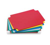Louis Tellier - Lot de 6 Planches à Découper 400 x 300 x 3 mm - Couleurs HACCP avec Support - Anti-Contamination pour Cuisine Professionnelle et Domestique