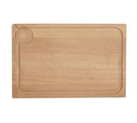 Louis Tellier - Planche à Découper en Bois avec Rigole et Réservoir à Jus - 49,5 x 20 cm - Planche de Découpe Épaisse et Robuste - Qualité Professionnelle - Fabriqué en France