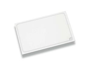 Louis Tellier - Planche à Découper PE HD 500 Blanche avec Rigole 600 x 400 x 20 mm - Couleur HACCP Produits Laitiers, Pain et Pâtisserie - Qualité Supérieure