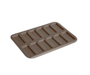 LOUIS TELLIER - Plaque à Mini Financiers/Biscuits Rose de Reims Professionnelle - Anti Adhérent - Démoulage Rapide et Parfait - 12 empreintes - Excellente conductivité thermique - Fabriqué en France