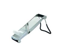 LOUIS TELLIER | Professional Edelstahl-Gemüsehobel Compact-PRO with Ergonomischem Schieber und Standfuß | 2 Julienneeinsätze (4 & 10mm) | Made in France
