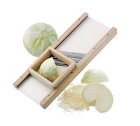 Louis Tellier - Râpe mandoline à chou 3 lames - Plateau large en hêtre et lames inox - Coupe précise et rapide