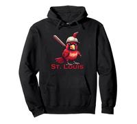 Louis The Cardinal Retro Baseball Vintage Sport Fan Sweat à Capuche