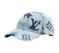 Louis Vuitton Vintage - Casquette en coton à monogramme et rayures Hickory Pre-owned - Homme - Pre-owned - Bleu - Taille: ONE Size