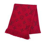 Louis Vuitton Vintage - Écharpe en laine et soie Pre-owned Escale Logo Mania Monogram - Femme - Pre-owned - Rouge - Taille: ONE Size