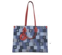 Louis Vuitton Vintage, Femme, Pre-owned, Bleu, Taille: ONE Size Pre-owned Denim sacs-louis-vuitton