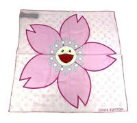 Louis Vuitton Vintage - Foulard en coton Pre-owned - Femme - Pre-owned - Rose - Taille: ONE Size