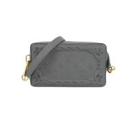 Louis Vuitton Vintage, Homme, Pre-owned, Gris, Taille: ONE Size Sac bandoulière portefeuille Soft Trunk LV Ornament en cuir de veau Pre-owned