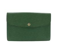 Louis Vuitton Vintage, Homme, Pre-owned, Vert, Taille: ONE Size Pre-owned Montaigne27 Sac Clutch en Cuir Épi