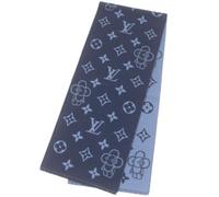 Louis Vuitton Vintage - Pre-owned Monogram Vivienne Wool Scarf - Homme - Pre-owned - Bleu - Taille: ONE Size