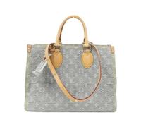 Louis Vuitton Vintage - Pre-owned Sac Cabas Monogram Denim On The Go - Femme - Pre-owned - Gris - Taille: ONE Size