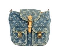 Louis Vuitton Vintage - Sac à dos en jean vintage Pre-owned - Femme - Pre-owned - Bleu - Taille: ONE Size