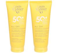Louis Widmer All Day 50+ Crème Protection Solaire 2x100 ml