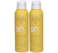 Louis Widmer Clear & Dry Sunspray SPF50 | Sans Parfum Crème Protection Solaire 2x200 ml