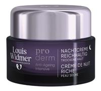Louis Widmer Proderm Anti-Ageing Intensive Crème de Nuit Texture Riche Légèrement Parfumée De 50 ml