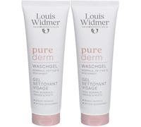 Louis Widmer Purederm Gel Nettoyant Visage - Sans Parfum 2x125 ml