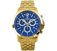 LOUIS XVI Athos le Grand 2.0 3501 - Ø 48 mm - Montre pour homme - Étanche - Bracelet doré - Cadran bleu avec diamants - Calibre Ronda Z60