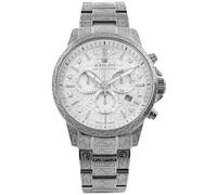 LOUIS XVI Palais Royale 2.0 1821 - Ø 43 mm - Montre pour homme - Étanche - Bracelet argenté - Cadran ICY Silver avec diamants - Mouvement à quartz suisse