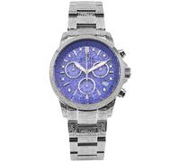 LOUIS XVI Palais Royale Femme 6024 - Ø 38 mm - Montre pour femme - Étanche - Bracelet argenté - Cadran violet lavande avec diamants - Mouvement à quartz suisse