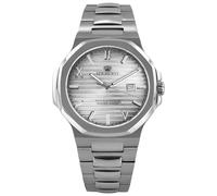 LOUIS XVI Renaissance 1625 - Montre pour homme - Étanche - Avec verre saphir - Bracelet argenté - Cadran argenté - Mouvement à quartz suisse - Diamètre : 40 mm