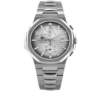 LOUIS XVI Renaissance Chrono 1670 - Ø 40 mm - Montre pour homme - Étanche - Avec verre saphir - Bracelet argenté - Cadran argenté - Mouvement à quartz suisse