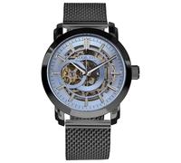 LOUIS XVI Versailles 2.0 Automatique 1931 - Ø 43,5 mm - Montre pour homme - Étanche - Montre squelette - Bracelet noir - Cadran bleu - Montre automatique, Noir