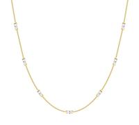 LOUISA Secret Collier en Argent Sterling 925 Plaqué Or 14K pour Femme - Chaîne Pendentif Pierre Dame - Bijoux Cadeau d'Anniversaire