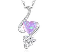 LOUISA SECRET Infinity Necklaces for Women 925 Silver Birthstone Pendant