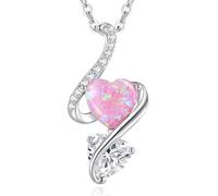 LOUISA SECRET Infinity Necklaces for Women 925 Silver Birthstone Pendant