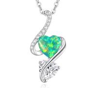LOUISA SECRET Infinity Necklaces for Women 925 Silver Birthstone Pendant