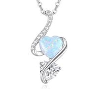 LOUISA SECRET Infinity Necklaces for Women 925 Silver Birthstone Pendant