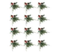 LouisaYork Lot de 12 ronds de serviette de Noël en forme de pommes de pin pour Noël, fête de mariage, bouteille de champagne, banquet, décoration de table